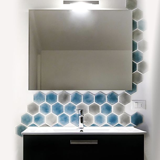 piastrelle specchio per bagno